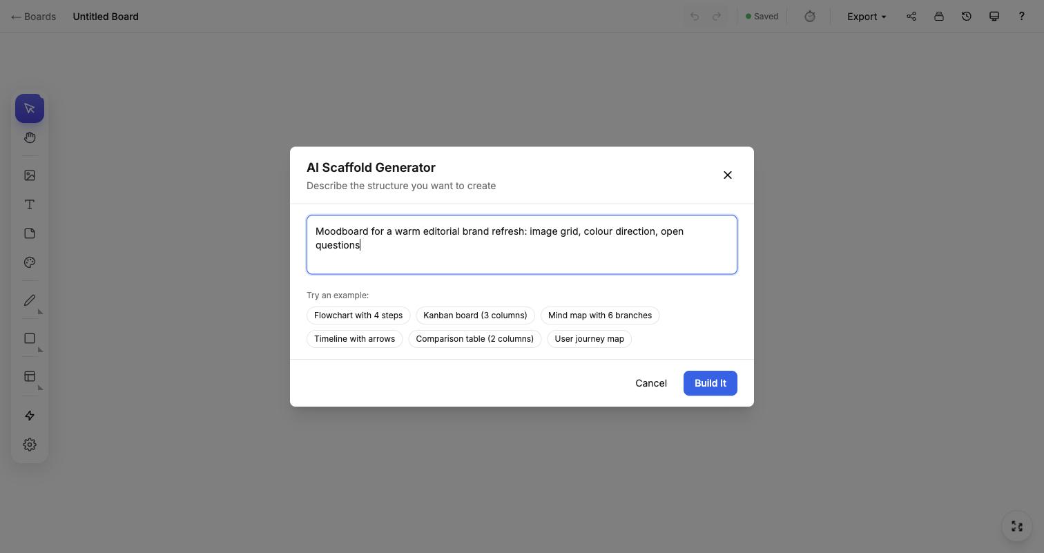 AI SCAFFOLD / ONE SENTENCE IN